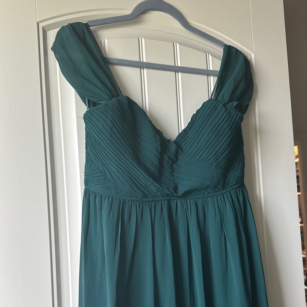 Elegant Teal Maxi Evening Dress